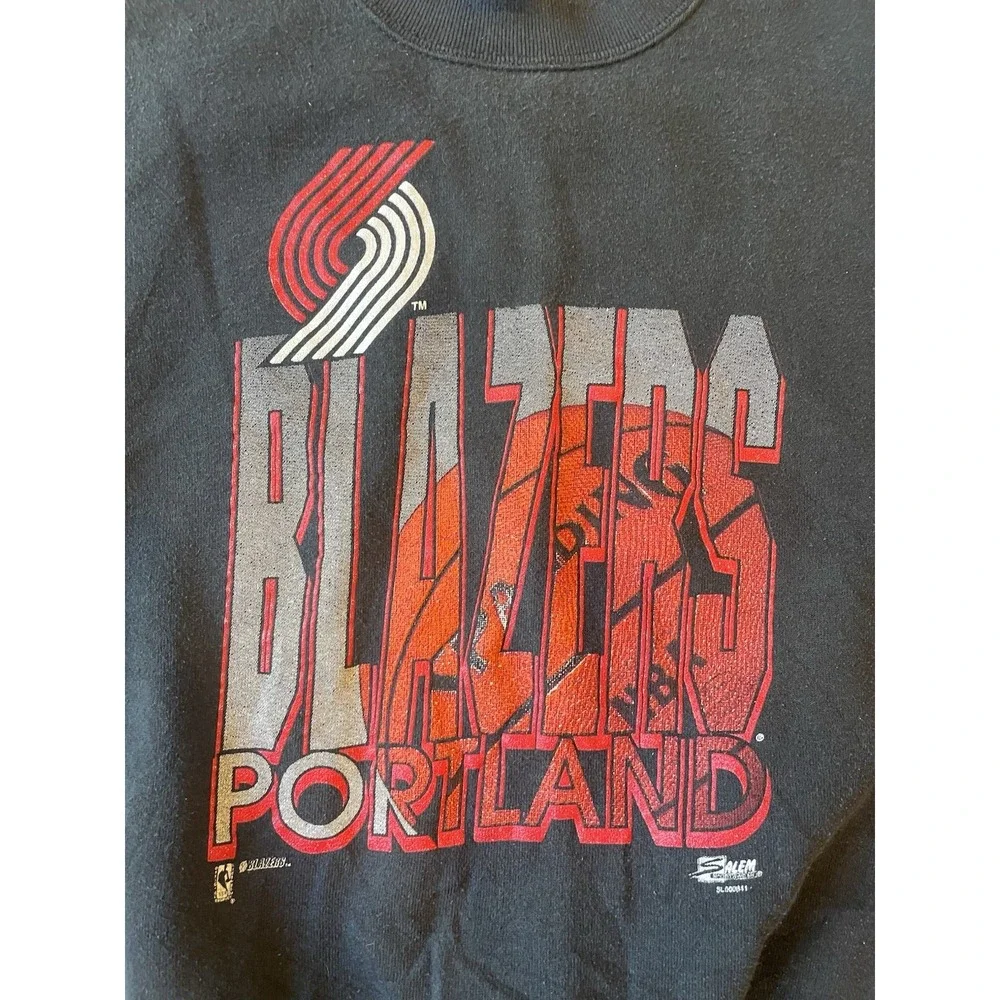 Vtg Portland Trail Blazers Sweatshirt NBA Mens XL Basketball USA MADE Crewneck